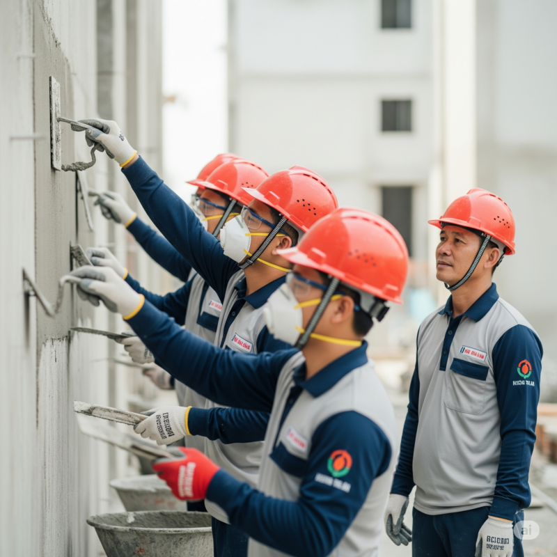 Đội Thợ Thi Công Xây Dựng Chuyên Nghiệp Xây Tô